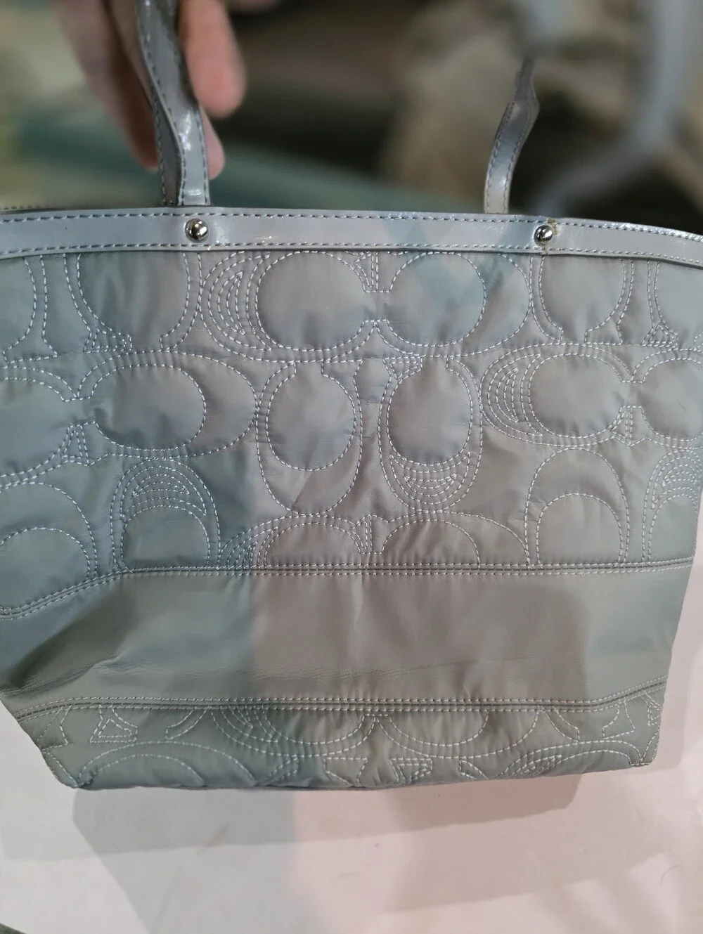 Coach tote signature